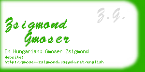 zsigmond gmoser business card